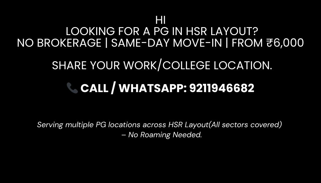 Cover photo of PG in HSR sector 3